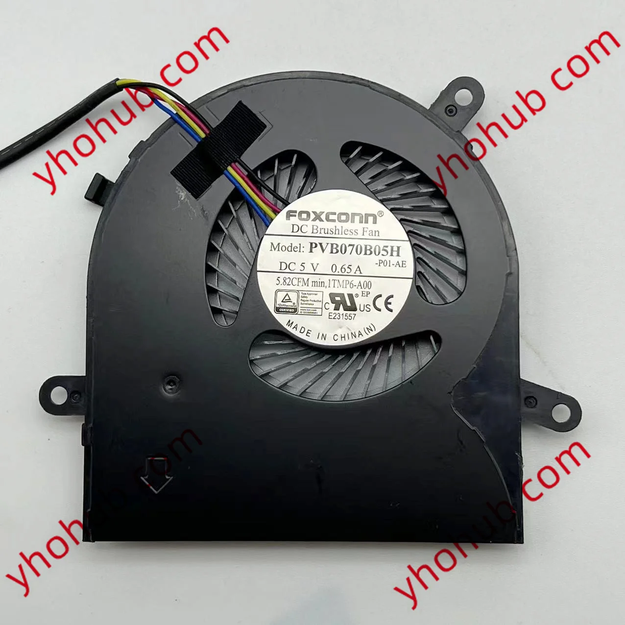 

Foxconn PVB070B05H P01 ITMP6-A00 P/N:01TMP5 DC 5V 4-Wire Server Cooling Fan