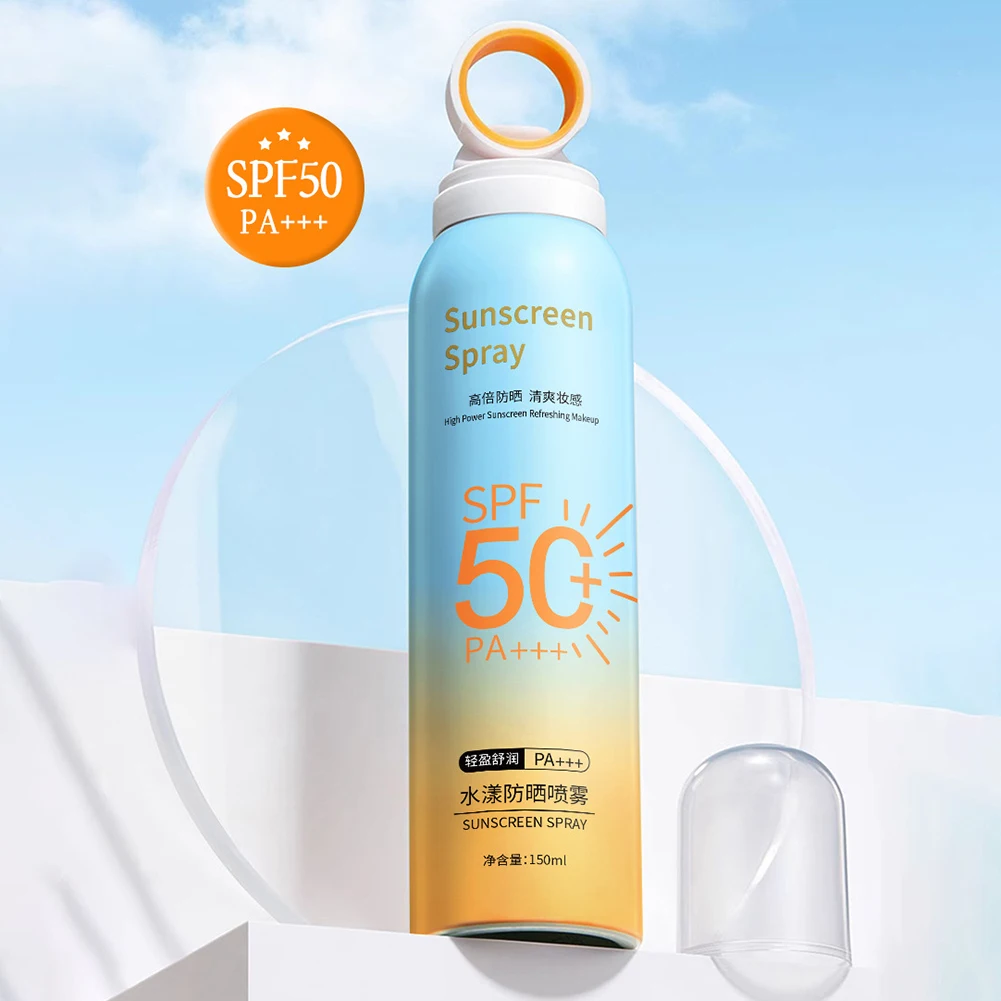 

150ml Little Rings SPF50+ Sunscreen Spray Oil Control Refreshing Sun Screen Mist for Outdoor Water-Resistant UV Protection Mist