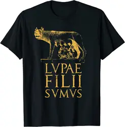 Roman Wolf Ancient Rome Roman Empire Quote Men T-Shirt Short Sleeve Casual 100% Cotton O-Neck Summer Shirt