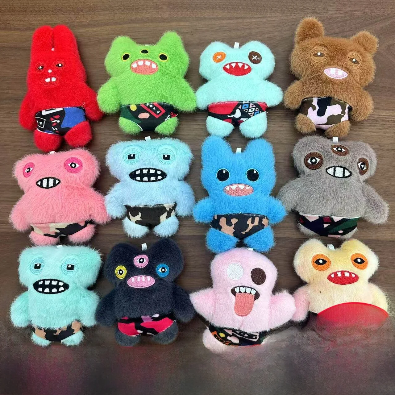 Novos Bonecos de Pelúcia Fler Tooth Monster, Série de Monstros com Dentes Estranhos e Fofos, Brinquedos Macios para Bebês com Enchimento de Algodão PP Universal