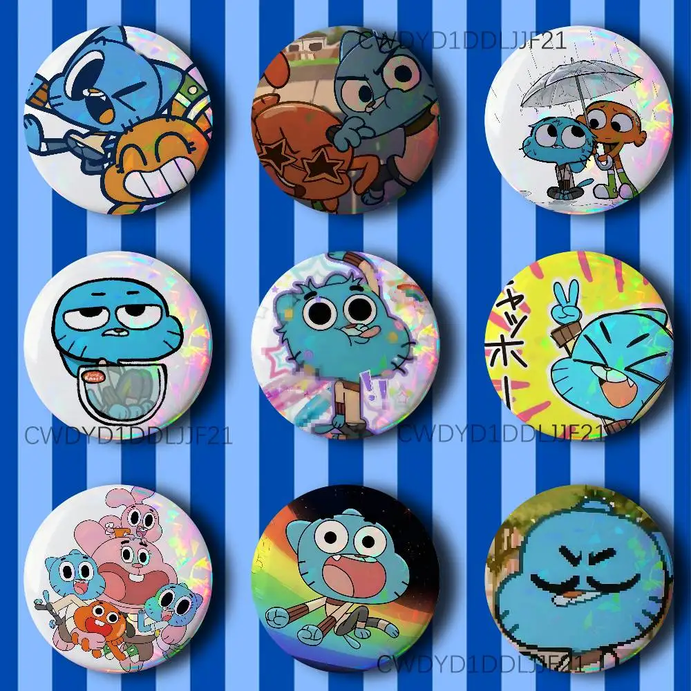 Amazing World G-Gumball Badge Handmade Button Brooch for Backpack Hat Shirt Accessories Gifts
