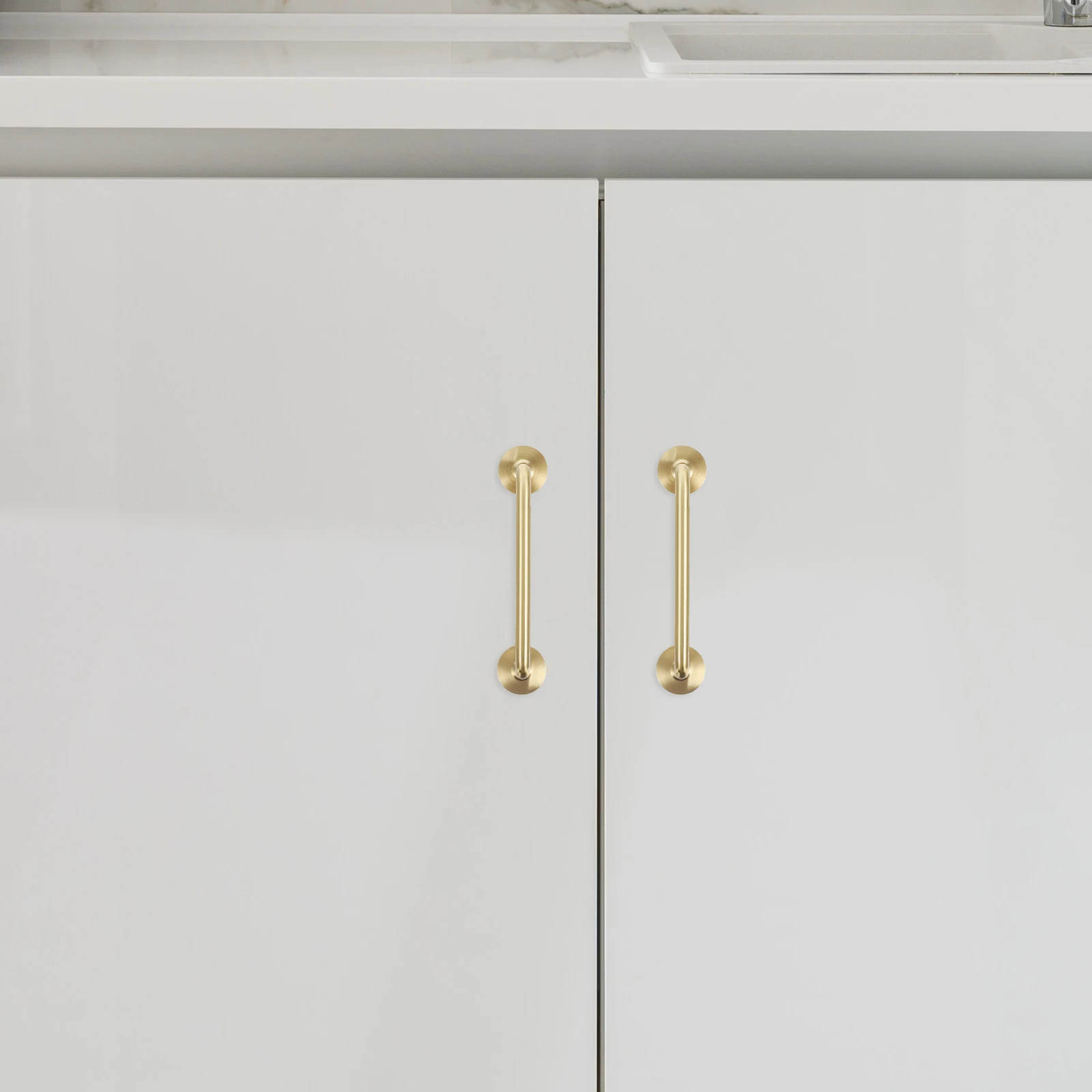 

Brass Vintage Cabinet H Drawer Pulls for Kitchen Wardrobe Furniture Double Hole Slide Out Cupboard Hardware