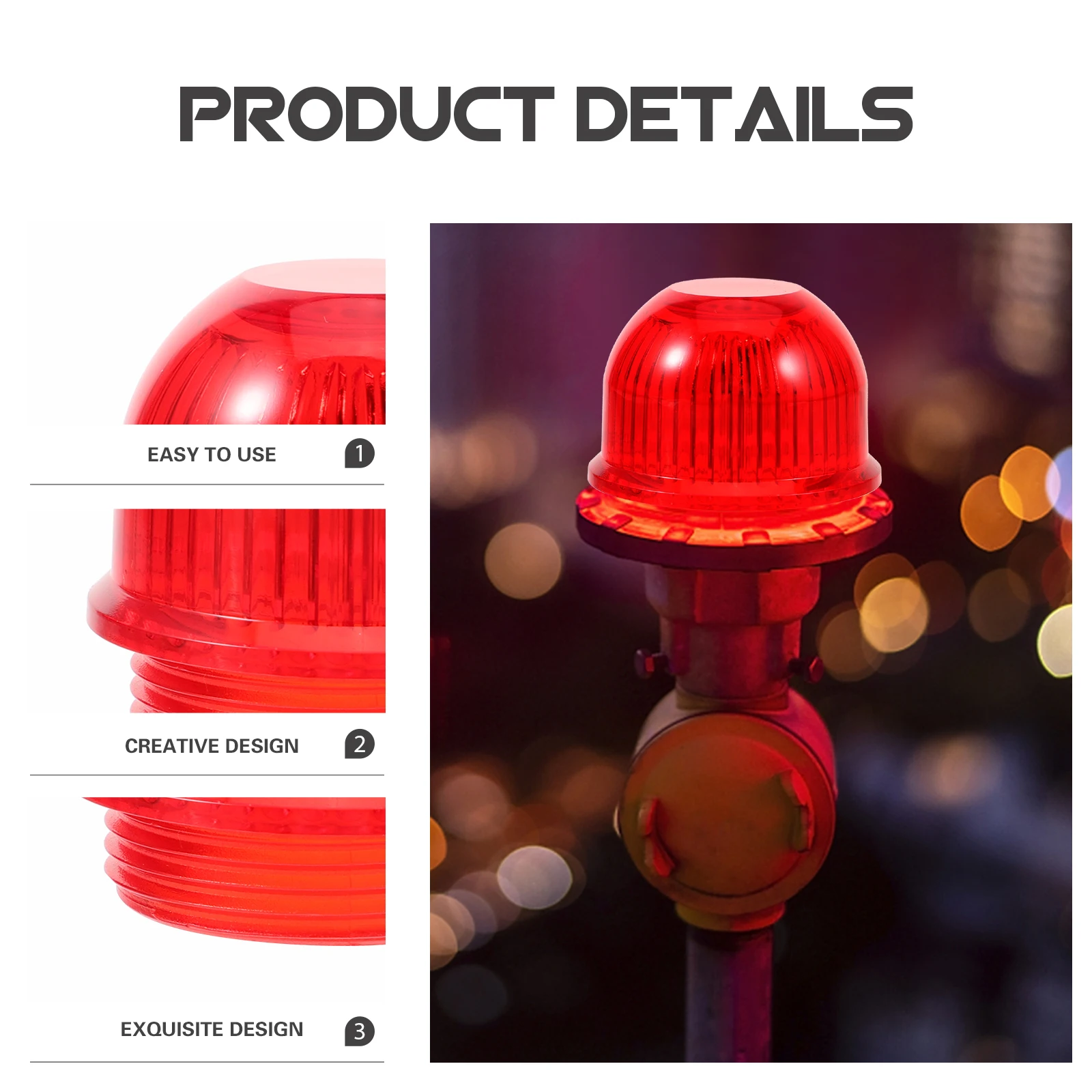 

1PC Warning Light Housing Round LED Taillight Shell Waterproof Durable Signal Lamp Covers Accessories Replacement Parts