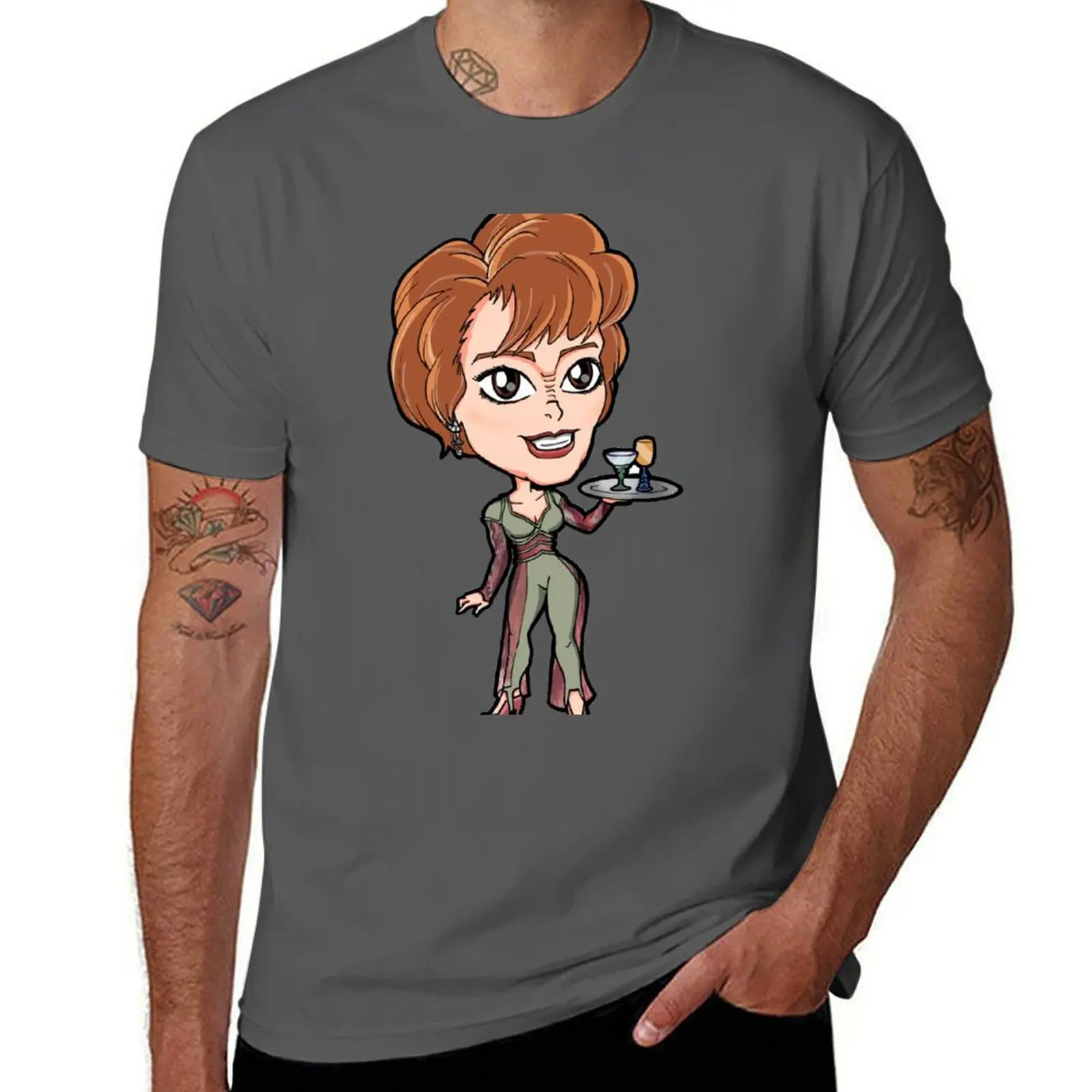 Star Trek DS9 - Leeta Bajoran Dabo Girl with Drinks Футболка мужская 100% хлопок люксовый бренд мужские футболки хлопковая футболка