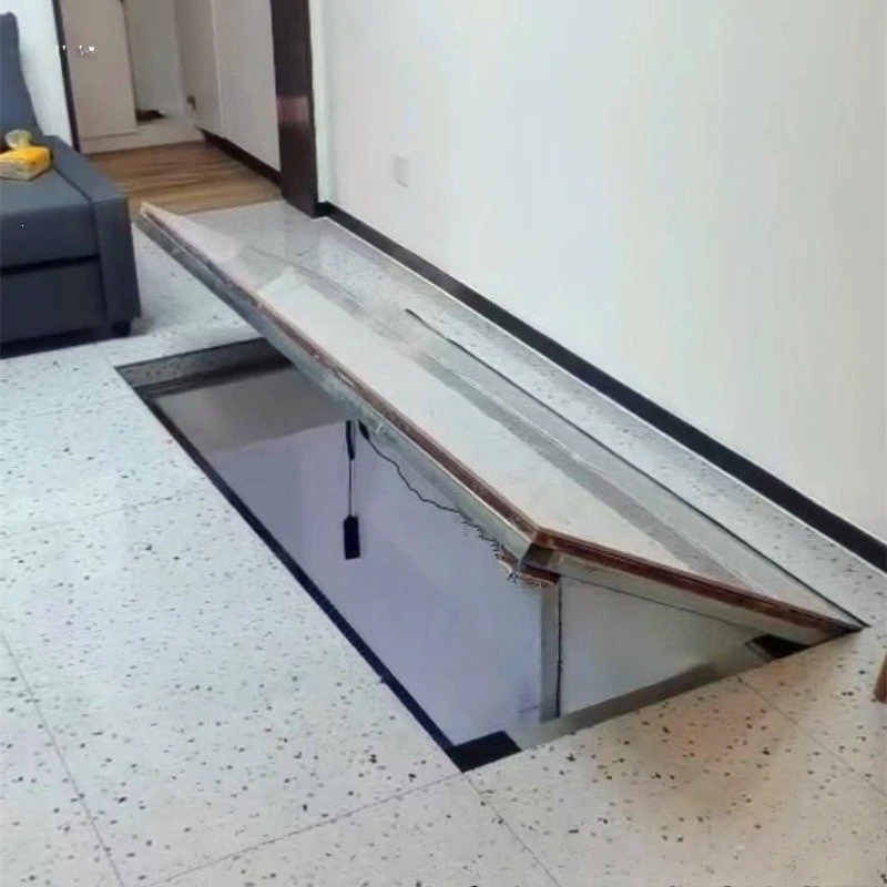 Basement Electric Upper Flip Automatic Hidden Door Stair Door Invisible Storage Room Secret Door Cover Cellar
