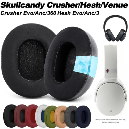 Almohadillas para auriculares Skullcandy Crusher Hesh Evo Crusher 360 Hesh 3 almohadillas de repuesto inalámbricas tela de malla cubiertas de memoria esponja