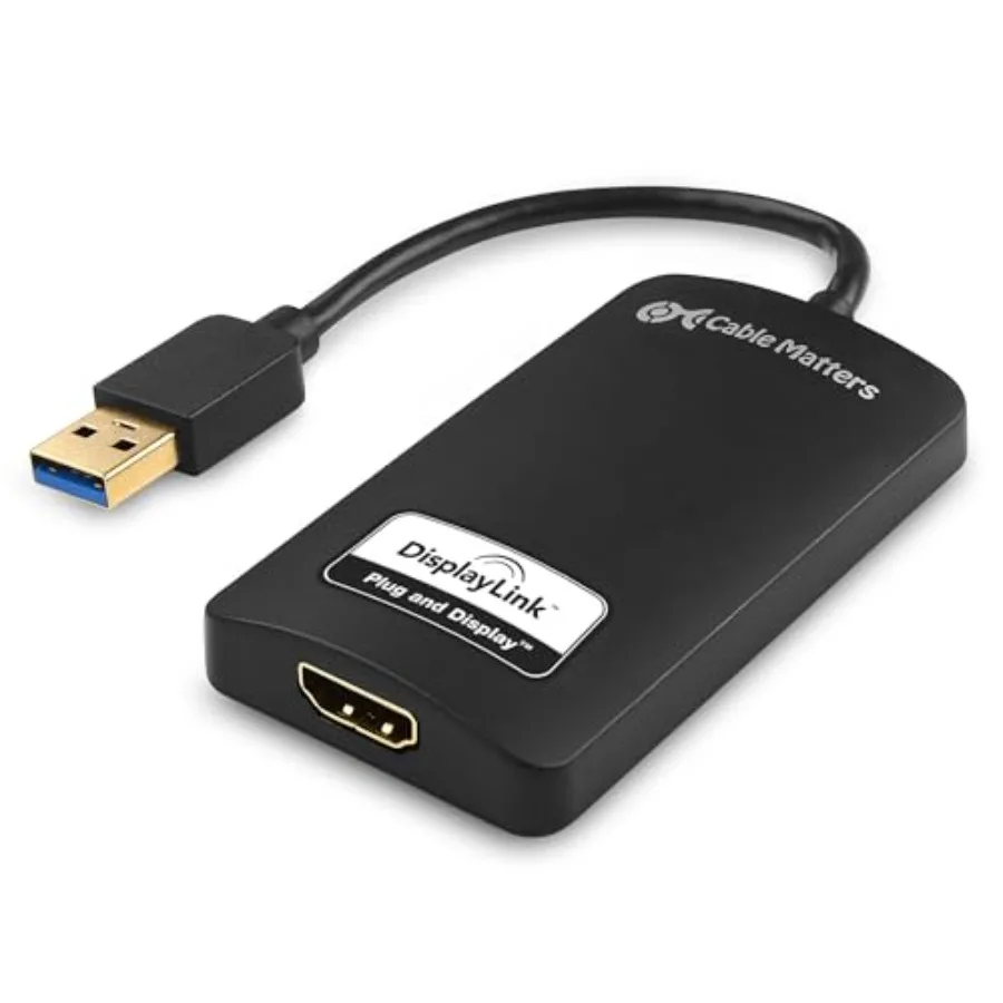 

SuperSpeed USB 3.0 to HDMI Adapter USB to HDMI Adapter for Windows up to 1440p in Black