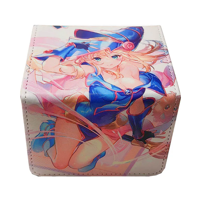 Diy Self Made Yu-Gi-Oh! Black Magician Girl Card Storage Box Black Magician Girl High End Leather Card Storage Box Gift Toy