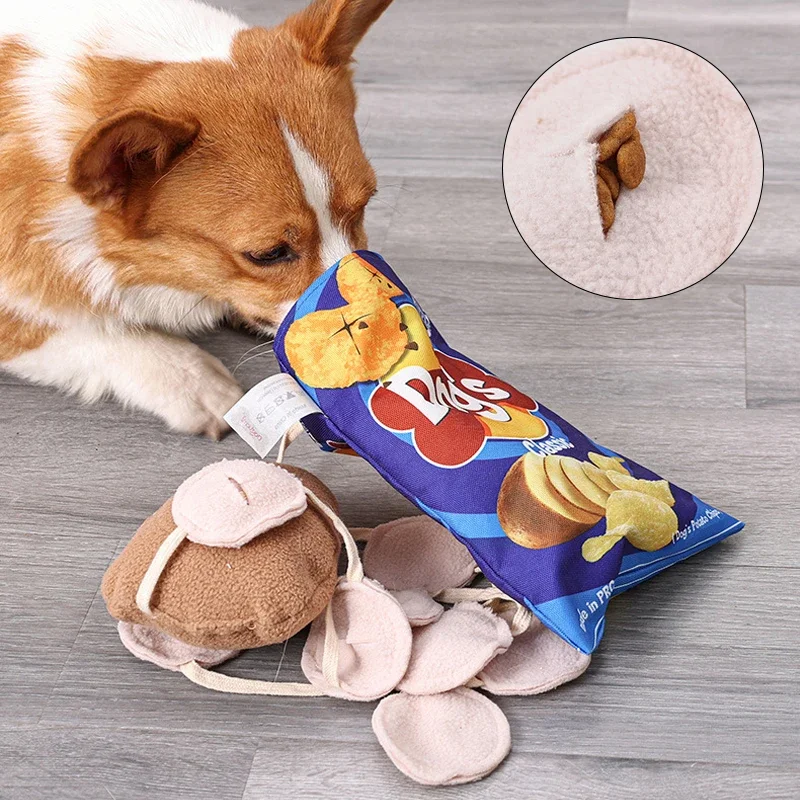 Potato Chips Dog Sniffing Mat Toys for Dog Snuffle Ball Training Food Slow Feeding Pad Pet Nose Blanket Toy Pet Puzzle Toy