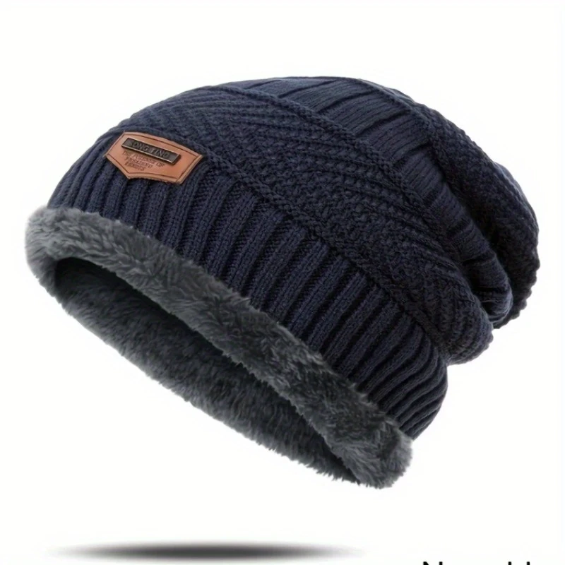 1 Men's Winter Cool Thick Knit Warm Hat，Suitable for Outdoor，It is an ideal choice for gifting