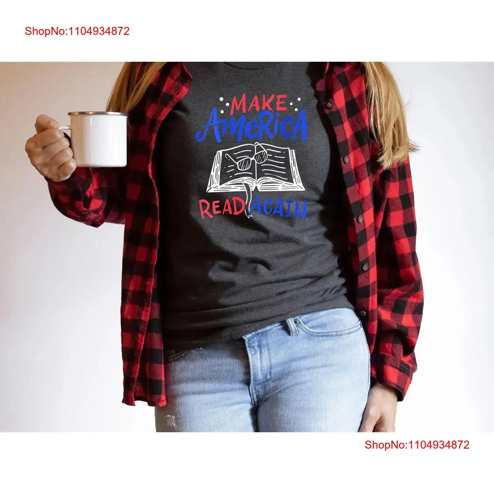 

Make America Read Again T Shirt Teacher GifT Reading Books Apparel For Women SweaT Lover vintage Washed Casual designer clothes