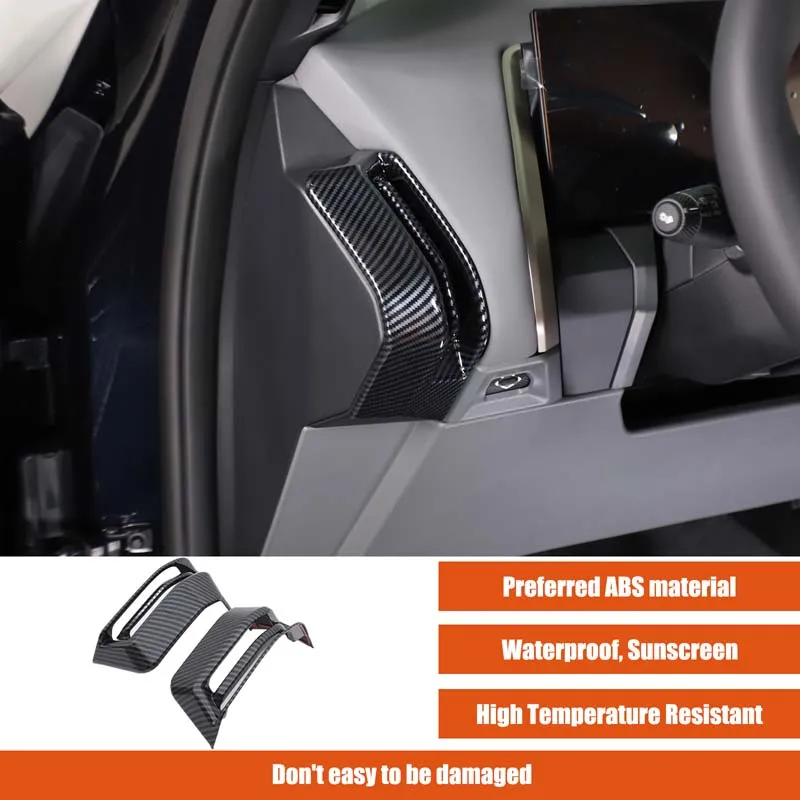 2Pcs ABS Carbon Fiber For BMW X3 G45 2025+ Car styling dashboard air outlet frame decoration sticker car interior accessories