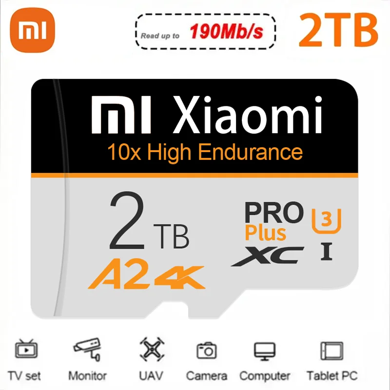 Oryginalna karta pamięci Xiaomi 1TB Micro SD Karta pamięci TF/SD 128GB 256GB 512GB Mini karta pamięci Class10 do aparatu/telefonu Nintendo Switch    