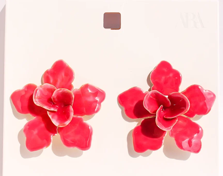 Original packaging Z home exported to Europe and the United States foreign trade jewelry enamel glaze three-dimensional flowers
