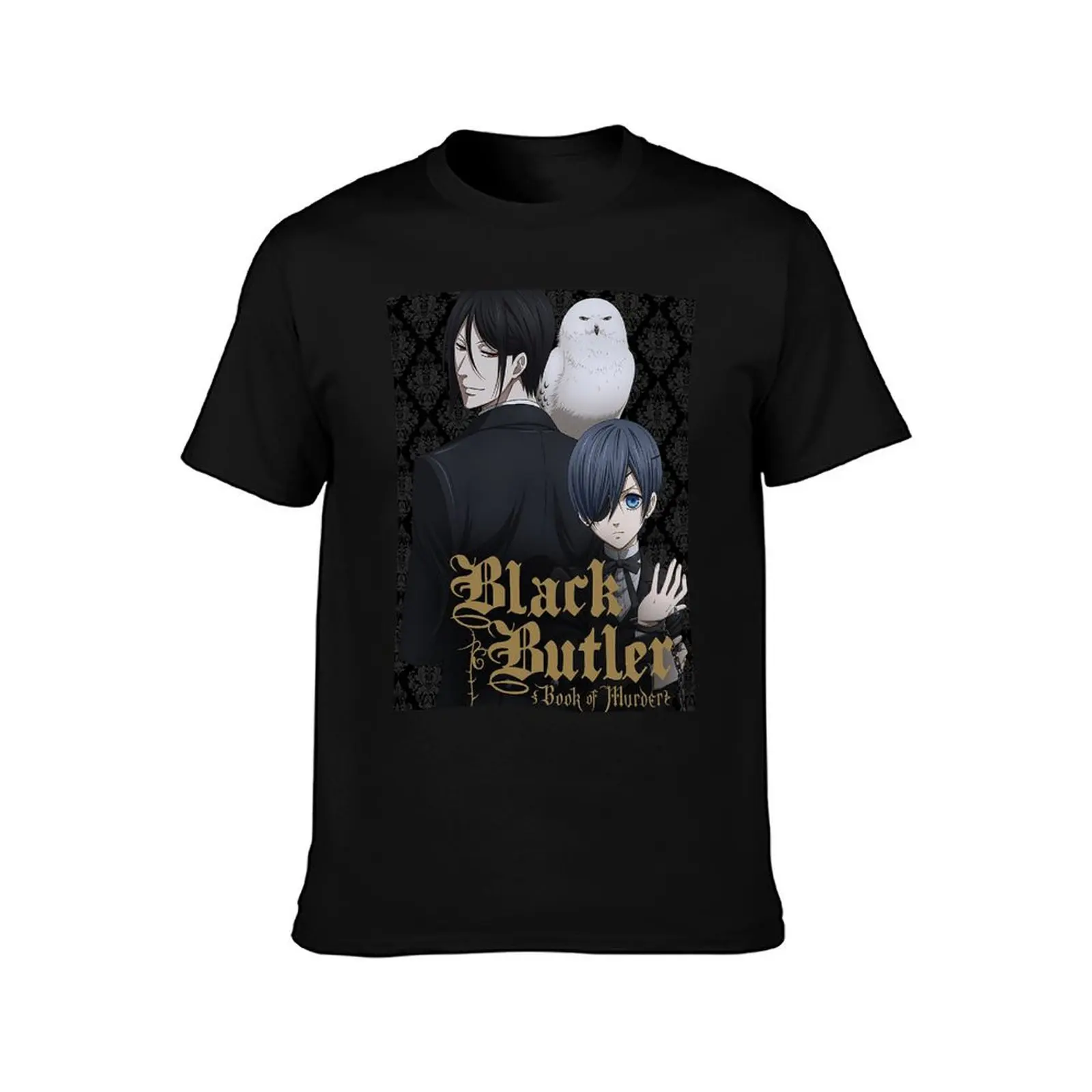 black butler black T-Shirt Big Size Loose Fit Tee Shirt T-Shirt