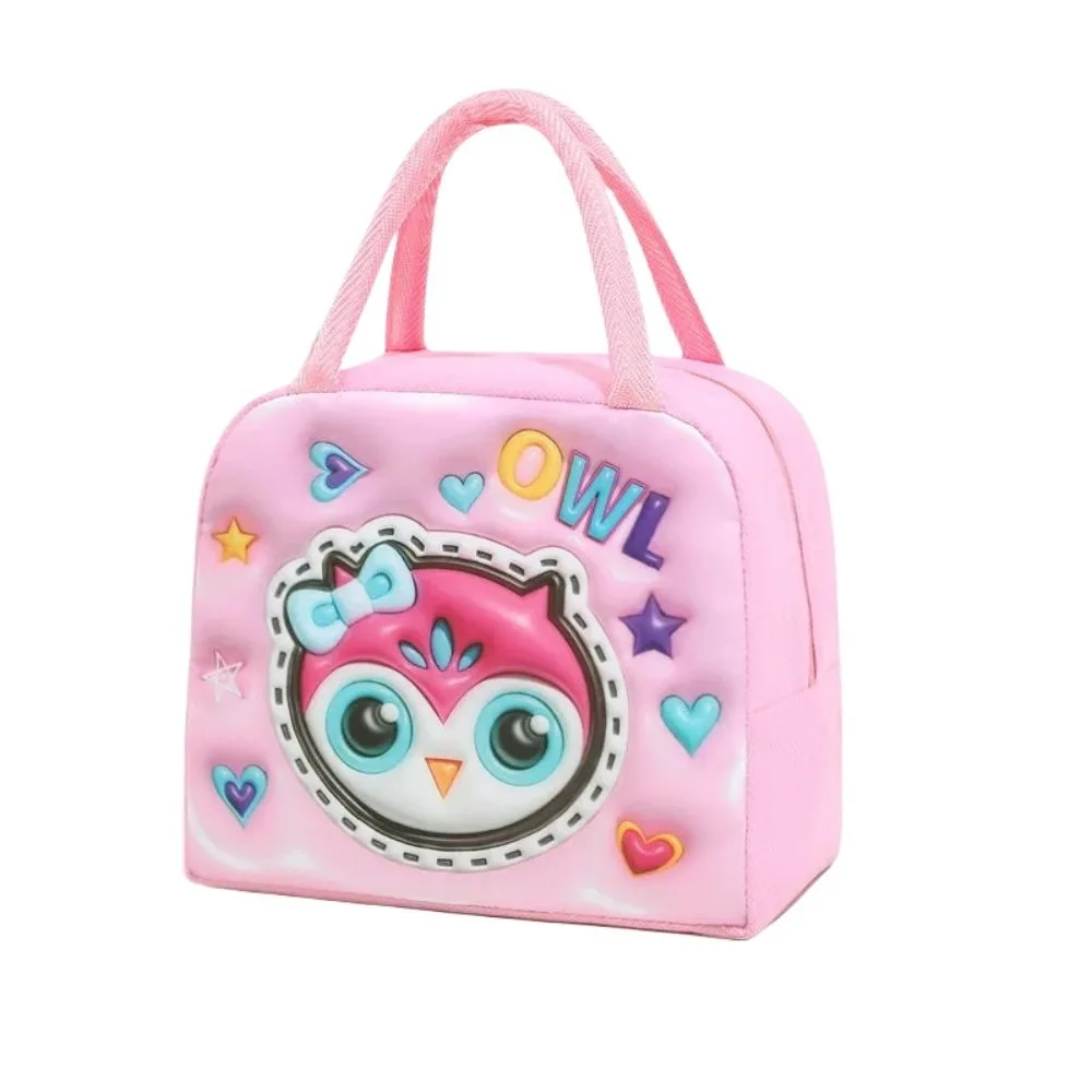 

New 3D Children's Lunch Box Bag Cartoon Thickened Thermal Insulation Bag Cool Storage Aluminum Foil Fresh Storage Bag For Kids