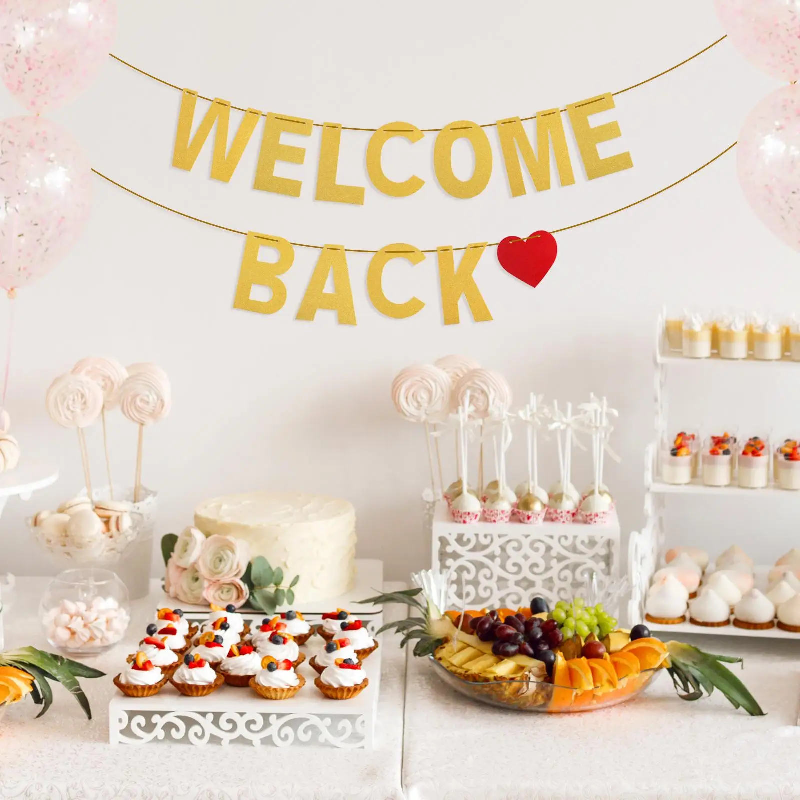 

Glitter Gold Banner for School Party 1st Day Hanging Garland Banners Photos Students Teachers Festive