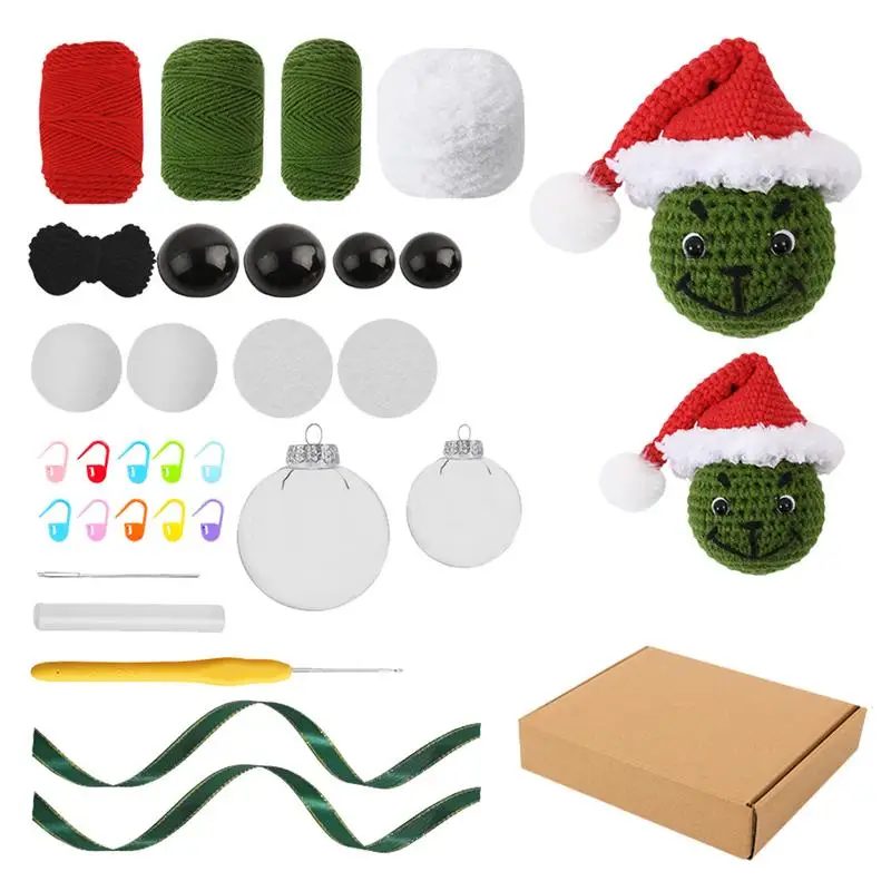 

Christmas Crochet Kits Cute Crochet Starters Kits Craft Knitting Kit Hooks Yarn Set Practical Knitting Supplies Step-by-Step