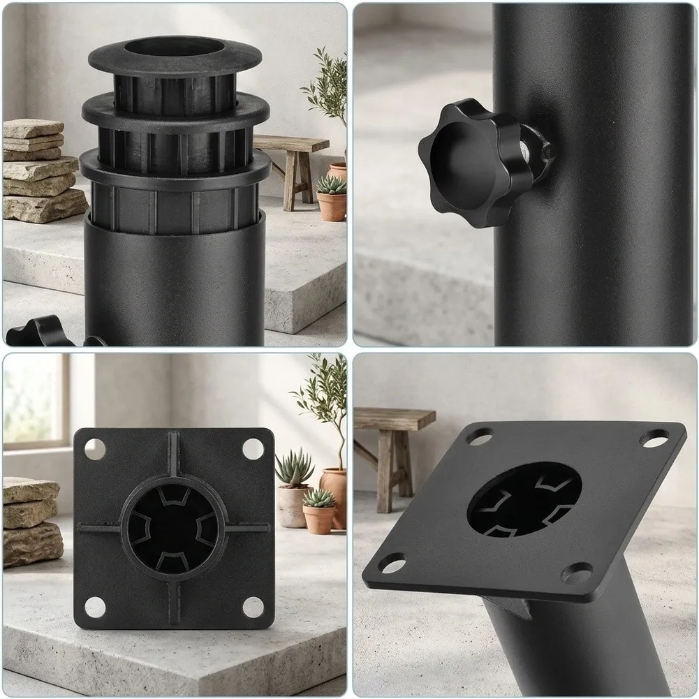 Umbrella Base Stand with Iron Stake for Fixed Position Canopy Support in Residential and Commercial Outdoor Spaces