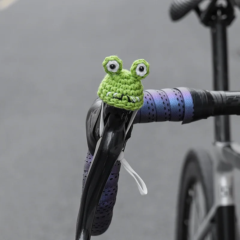 Bicycle brake lever decorative small hat cartoon cute road bike bicycle decoration hand woven yarn small hat