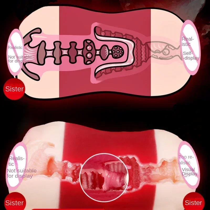 ญี่ปุ่นน้องสาว Double Entry กระตุ้น Sex ตุ๊กตาของเล่นเซ็กซี่ช่องคลอดอะนิเมะชาย Masturbation ผู้ใหญ่พ็อกเก็ตหี 18