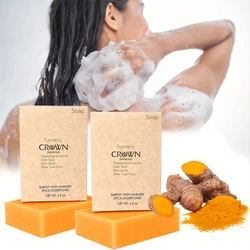 Turmeric Soap Body Face Turmeric handmade Soap with Shea Butter For Face Dark Spots Body Rejuvenating Exfoliating for Body Care