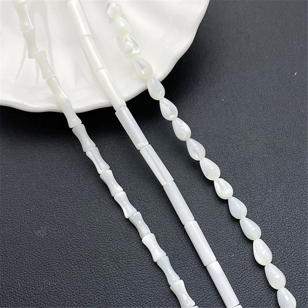 Natural Seashells Horseshoe Bamboo Nodes Round Tube Beads Water Droplets Scattered Beads Handmade DIY Jewelry Materials L475