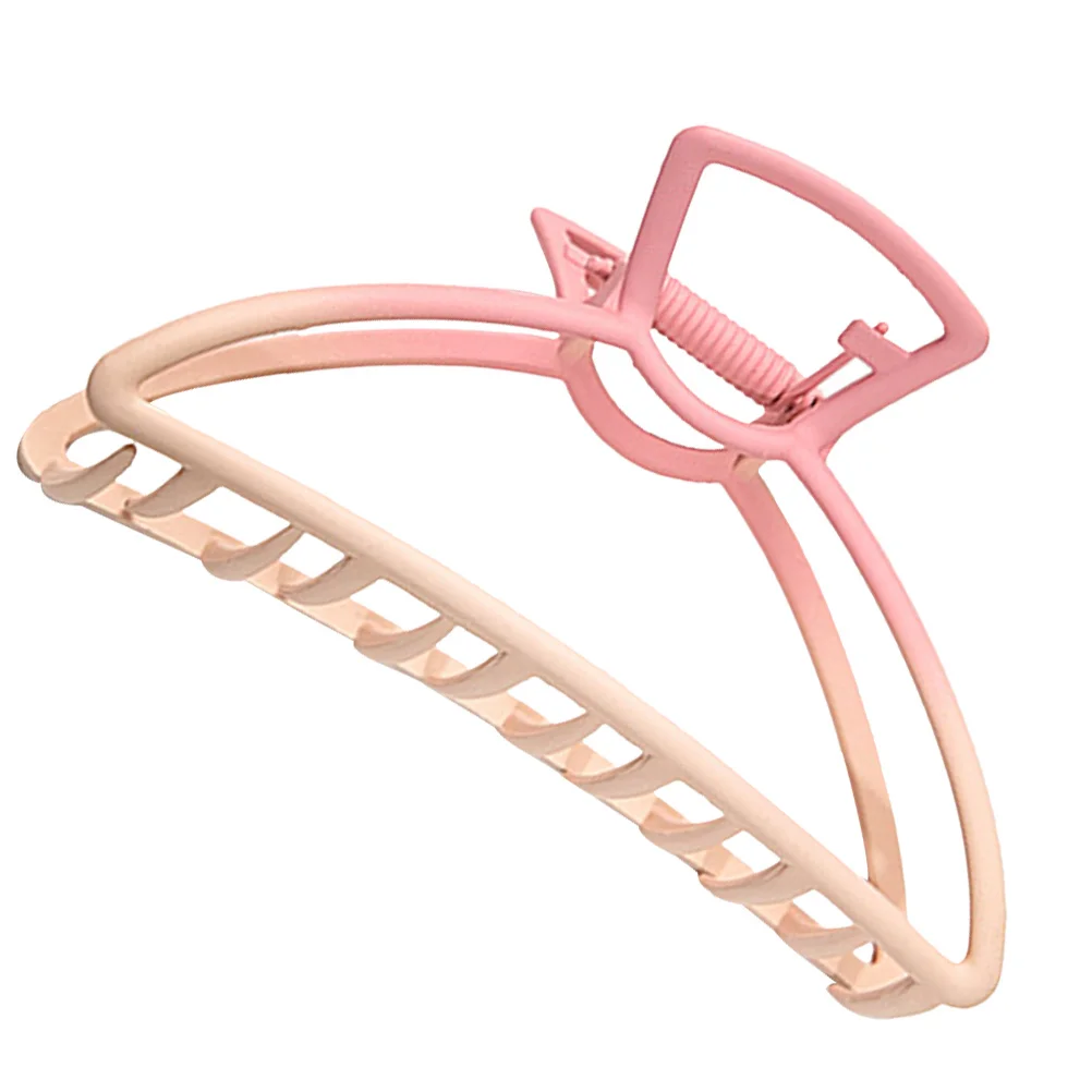 

Pink Large Claw Lightweight Jaw Clip For Women Girls Hair Accessories Decorative Metal Clip For Thick Thin Hair Shower