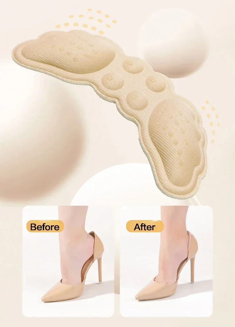 Women High Heel Insoles Butterfly Adjust Size Heel Liner Grips Protector Sticker Heels Pad Foot Care Anti Keep Abreast Heel Pads