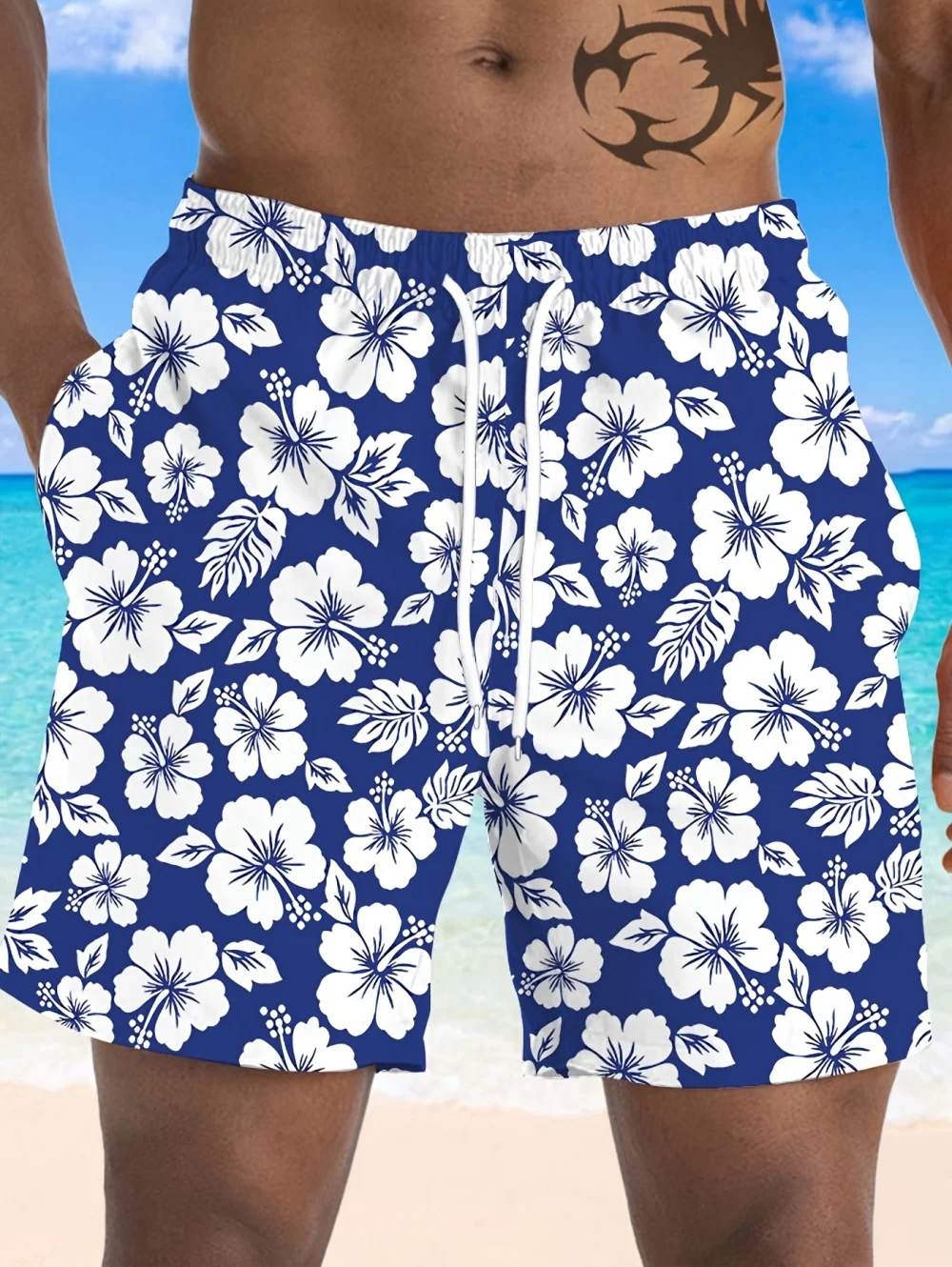 Men's Hawaiian Beach Shorts 3D Floral Graphics Print Casual Sports Short Pants Swim Trunks Fashion Outdoor Men's Y2k Clothes