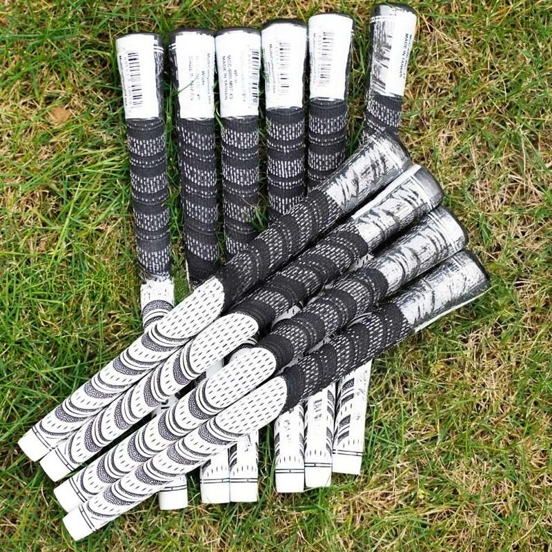 Dual Texture Half Cord Golf Club Grip, Multi-color Decor Ring, Standard Taper Golf Replacement Grip Standard & Midsize wood iron