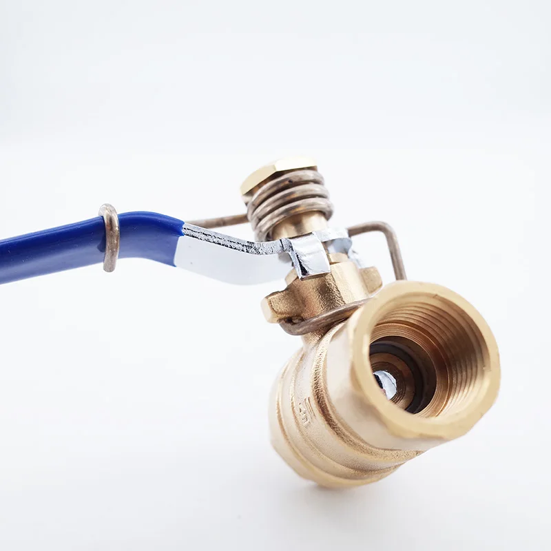 High quality Ball valve brass Stainless steel Small Spring automatic return ball valve DN15 Female thread 1/2\