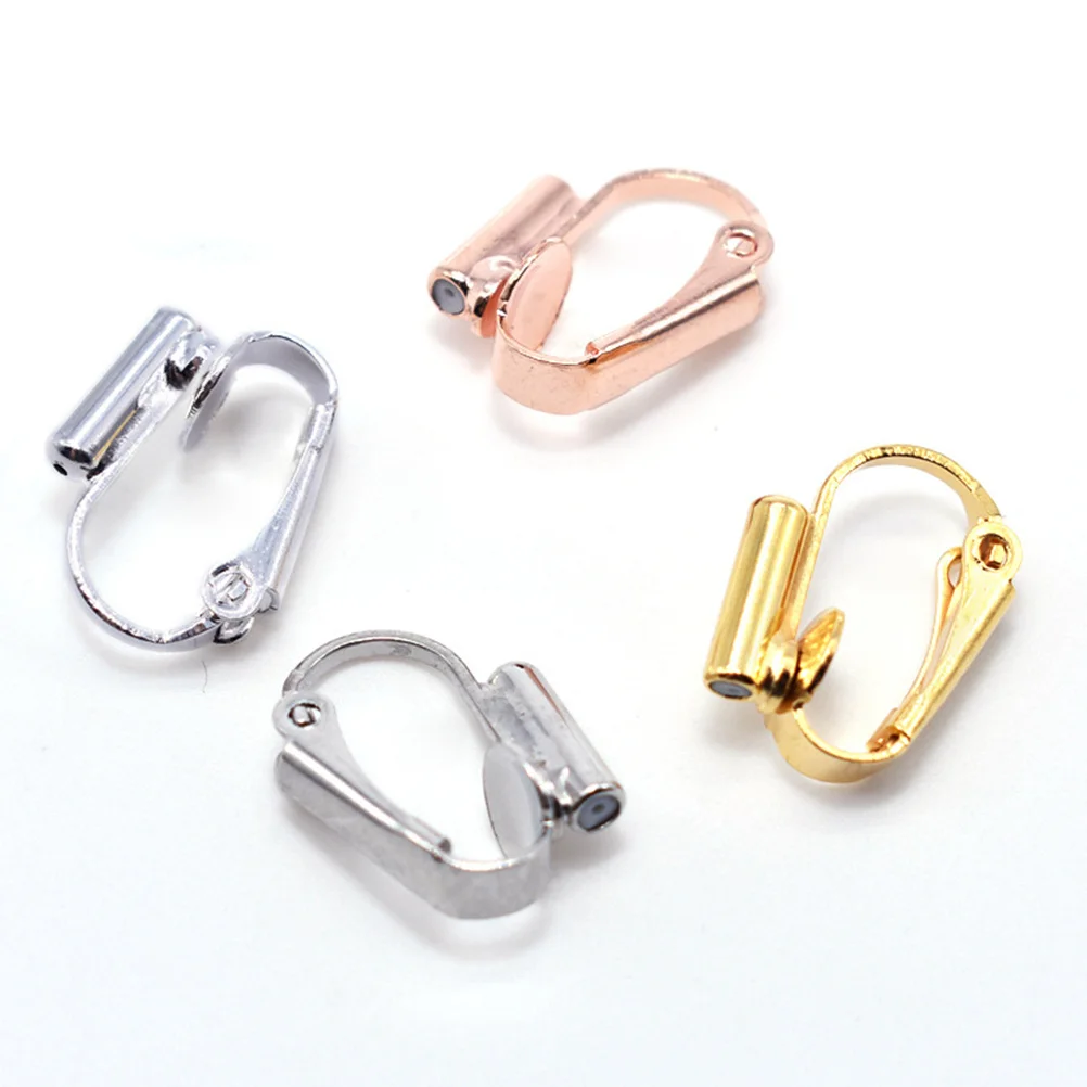 

20 шт., зажимы для ушей, конвертеры, аксессуары для сережек «сделай сам», без пирсинга, золото, серебро, розовое белое золото, изготовление ювелирных изделий, детали манжеты для ушей