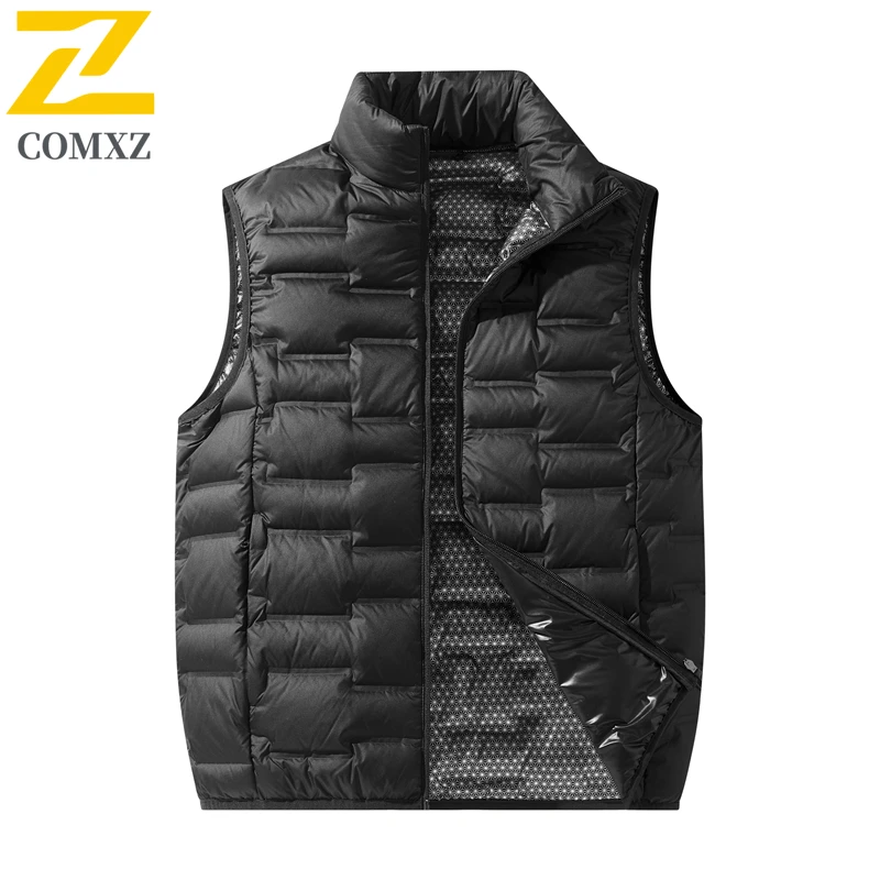 رجل أسفل سترة الأزياء الوقوف طوق السفر في الهواء الطلق سميكة الدافئة سترة قسط أكمام تصميم الباردة مقاومة الشتاء الرجال جيليه