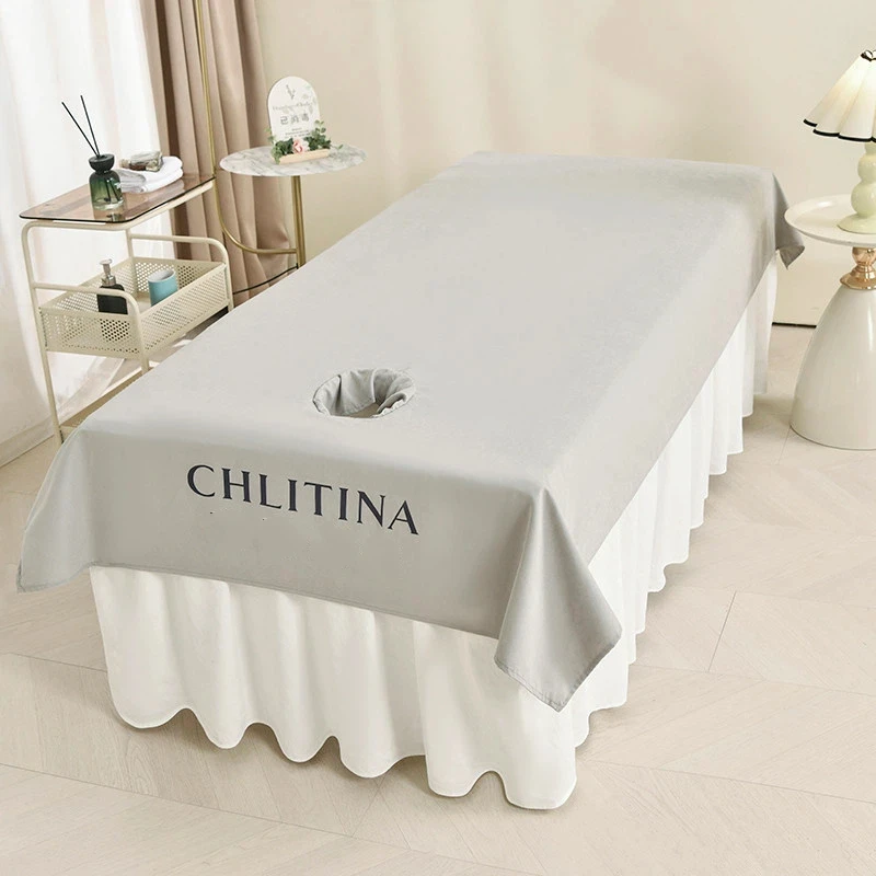 120x230cm Beauty Bed Sheet With/no Hole For Beauty Salon Professional Massage Spa Salon Sheet Logo