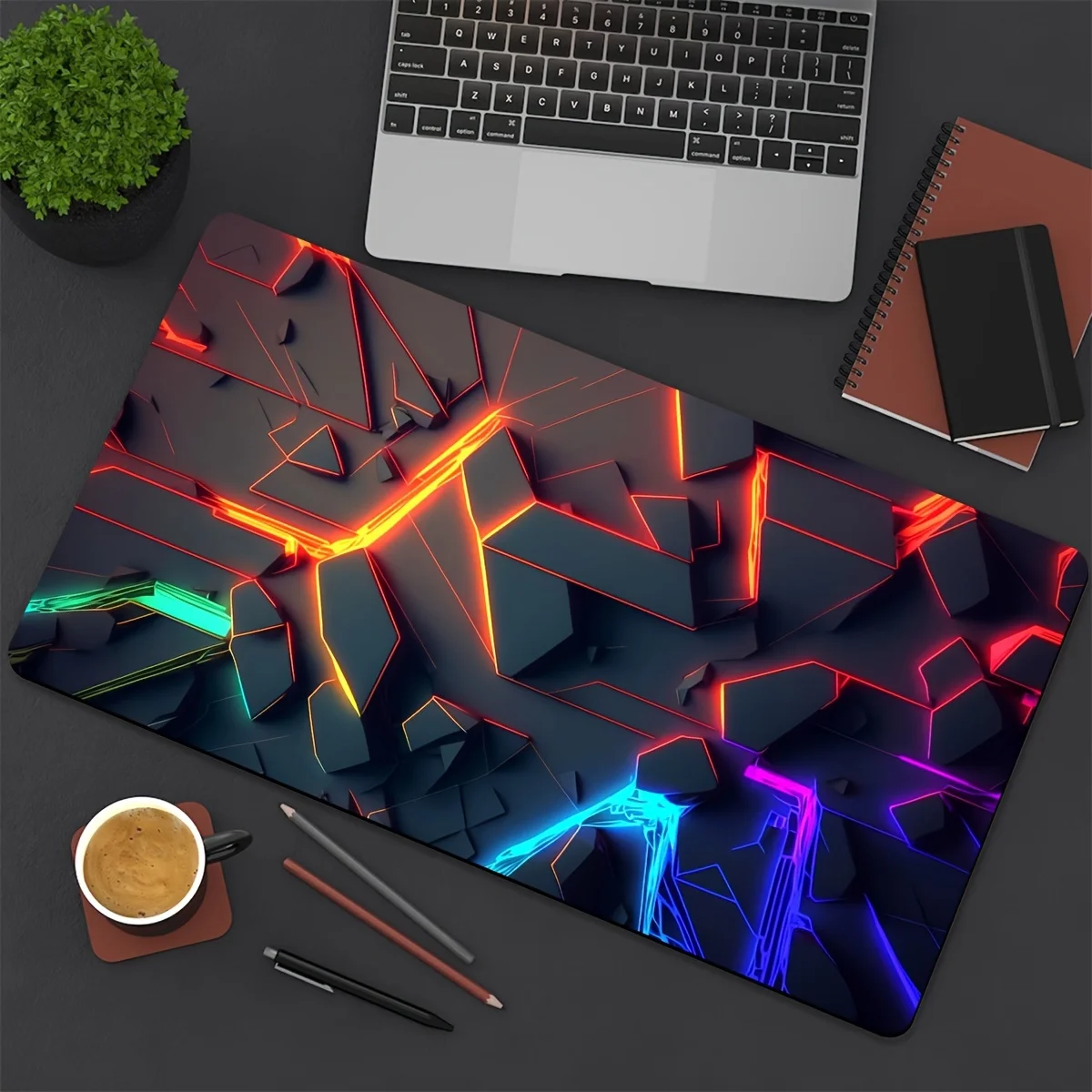 

Cyber-style polygonal design large Mouse Pad Desk Mat Non-Slip Stitched Edge pc accessories Gaming mats mauspad Mouse carpet