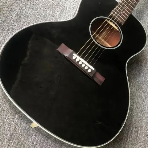 Acoustic Guitar Hot Black L00 Solid Top Body Ebony Fingerboard 21 Tone Gentle Sound Classic Style Free Delivery Handcrafted