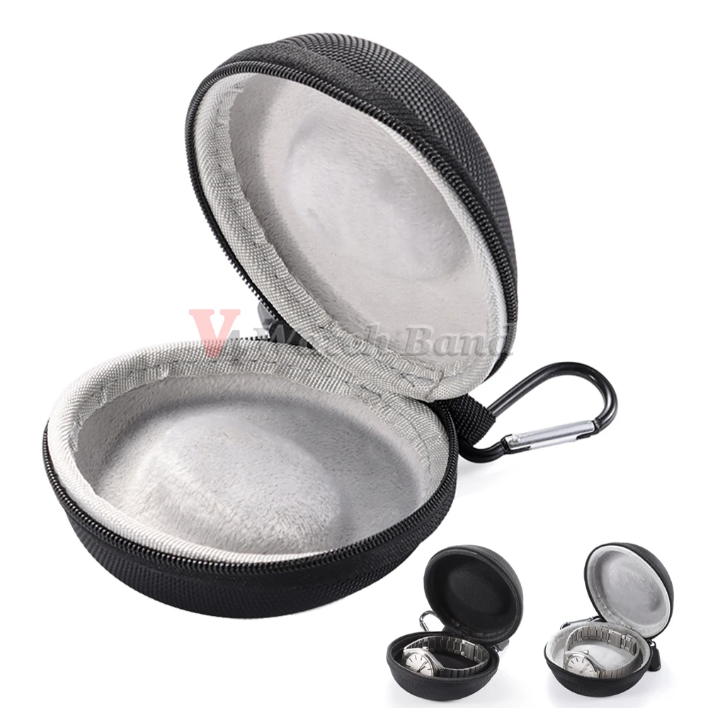 Tragbare Uhren-Reisetasche EVA Uhrenaufbewahrungsbox Wasserdichter Uhrenhalter Reißverschluss-Smartwatch-Behälter Einzeluhren-Organizer