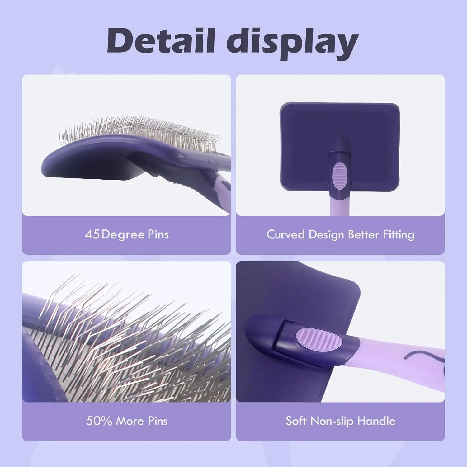 Dog Brush for Poodles Grooming Brush for Dematting Detangle Poodles German Shepherd Hair Pitbulls Yorkies Retriever Bathing view 5