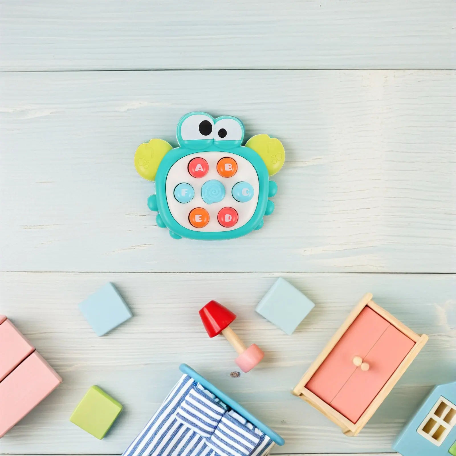 

Interactive Early Learning Mini Handheld Game Educational Sensory Button Pounding Game Portable Kids Travel Birthday Party Favor