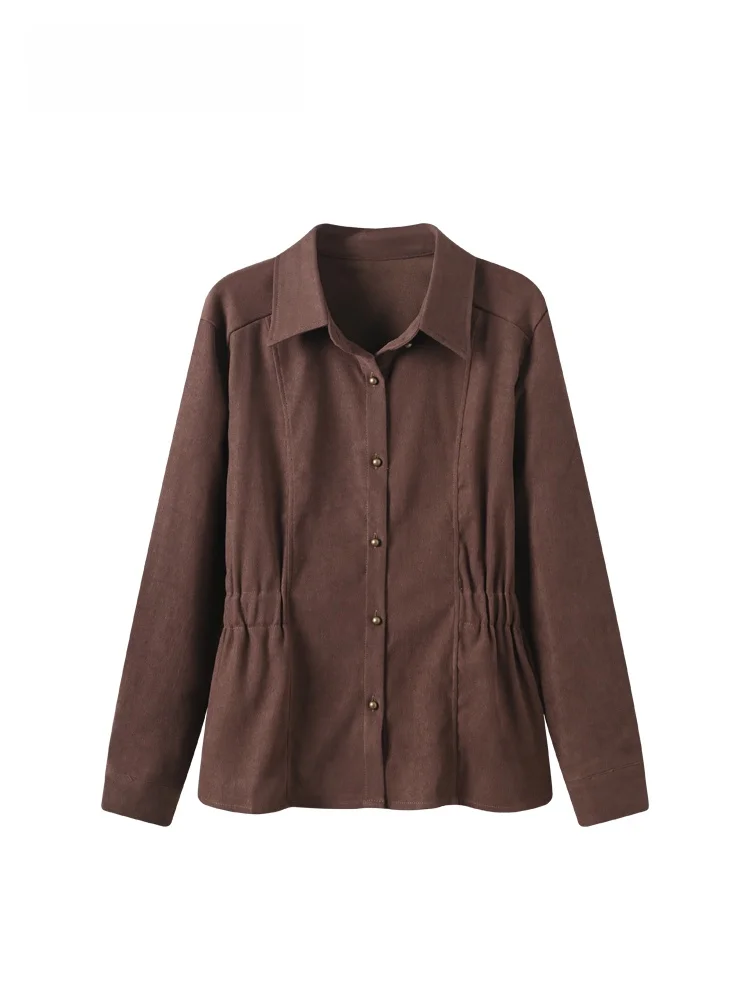 

Свободная женская рубашка с длинным рукавом больших размеров, винтажная, омолаживающая, для ранней весны, новый стиль, Cara CLUB, модная, из полиэфирного волокна