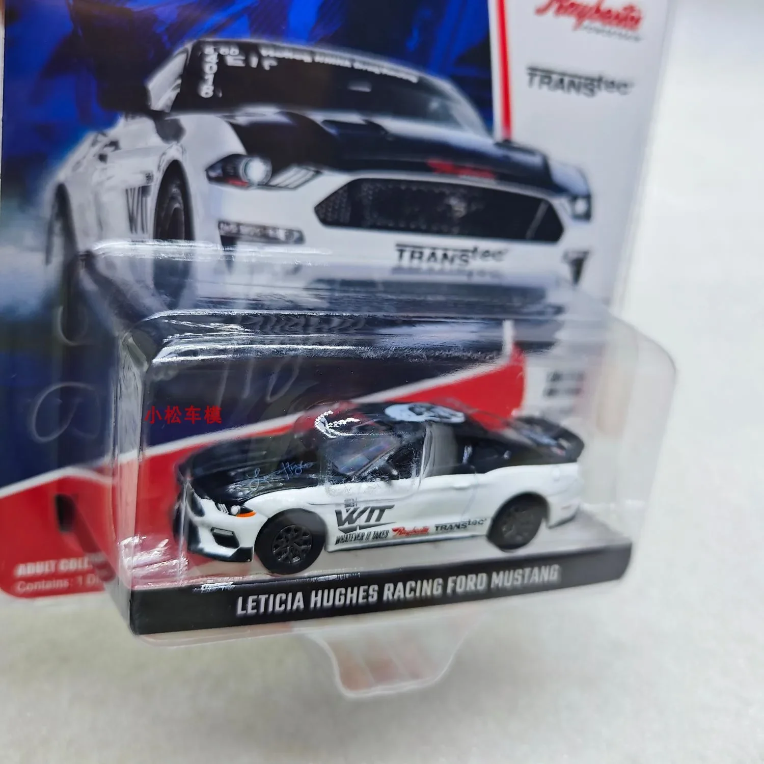 GreenLight 1:64 Leticia Hughes Racing Mustang سبيكة محاكاة نموذج سيارة صغيرة مجموعة الديكور سيارة لعبة هدية
