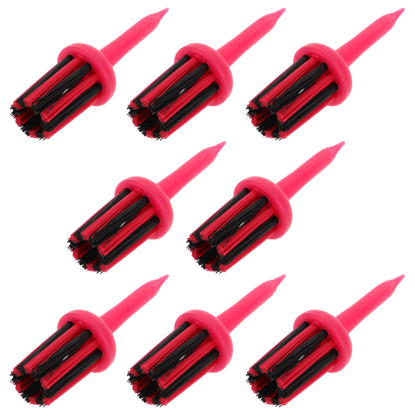Tees de escova de golfe multifuncionais, 8 peças, com função de suporte de pico, bolas de golfe de plástico resistentes, suporte para campo de condução e curso