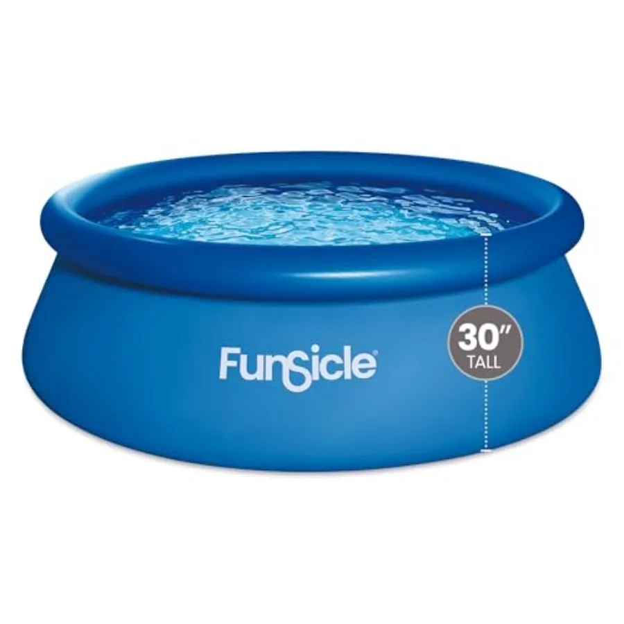 

Quickset 8' x 30" Round Above Ground Swimming Pool with FiltraBoost 400 GPH Filter Pump Type I Filter Cartridge and Repair Patc