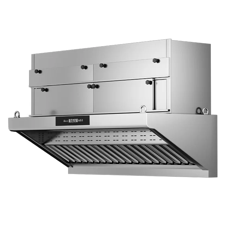 Domestic circulation commercial range hood purification integration, hotel canteen suction without pipeline