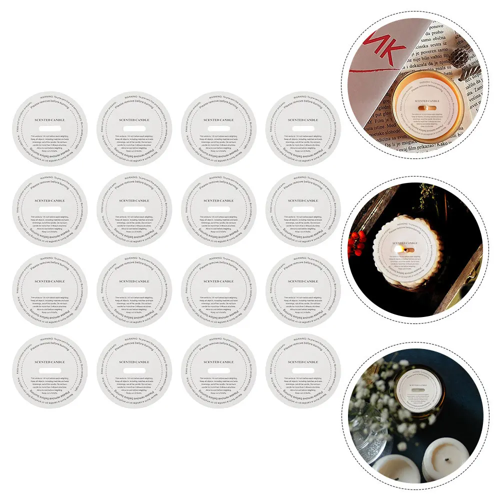 

20Pcs DIY Labels Self-Adhesive Stickers for Scented Cups Aromatherapy Jar Seal Dust Resistant Design DIY Sticker