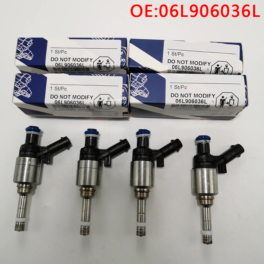 For 4Pcs 06L906036L EA888 Gen3 Fuel Injectors 06L906036H 06L906036AD 06L906036E 0261500170 Voor V1W Go1lf R MK7 Au1di S3