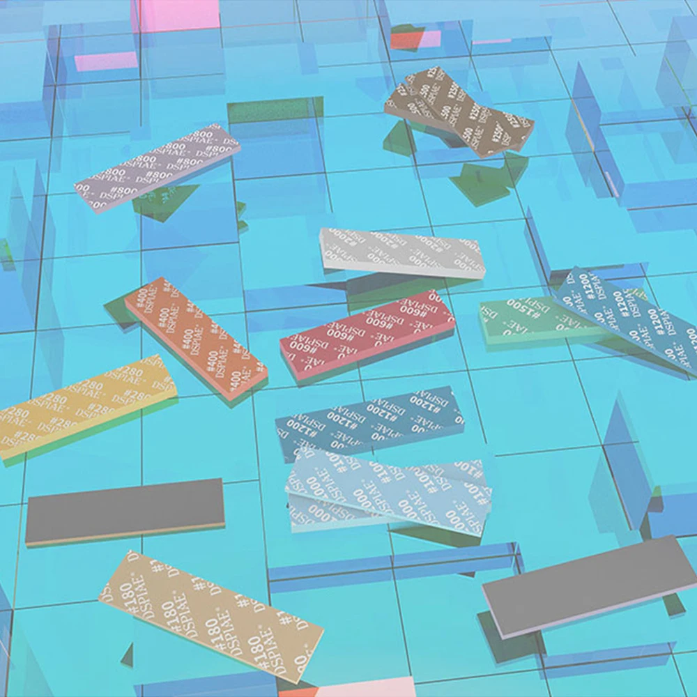 Hobby Model Craft Tools All Purpose Sanding Sponge 5pcs Type3mm Thickness 180~2000# Model Softback Sanding Sponge Set