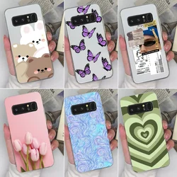 For Samsung Galaxy Note5 Note8 Note9 Case Beautiful Daisy Coque Shock Resistant Back Cover For Note 5 Note 8 Note 9 Funda Shell