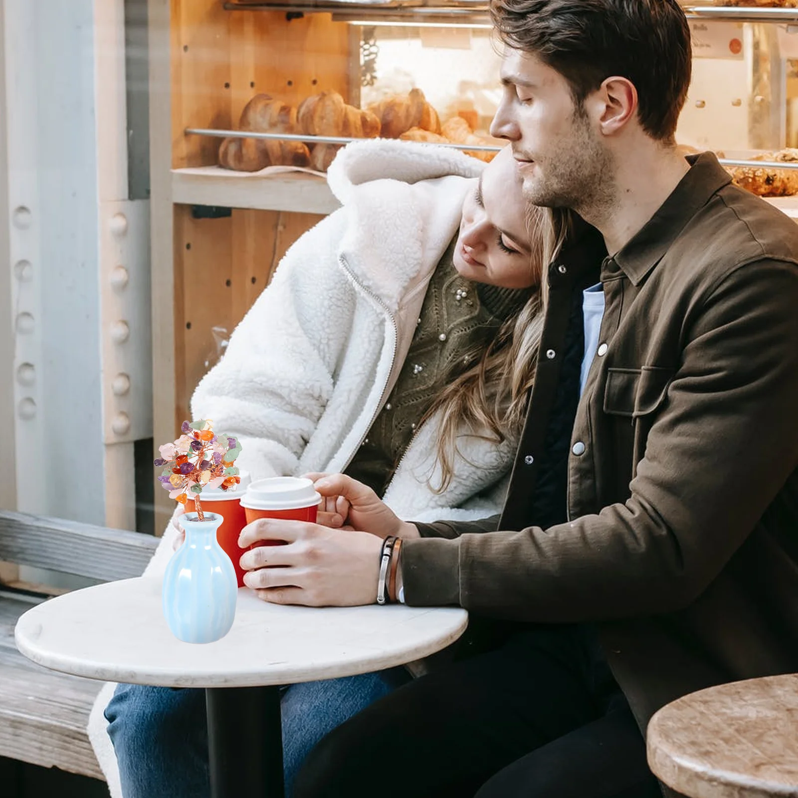 

Ceramic Bottle Feng Shui Desktop Decor Tree of Life Ornament Micro Landscape Decoration Feng Shui Tree Home Decoration